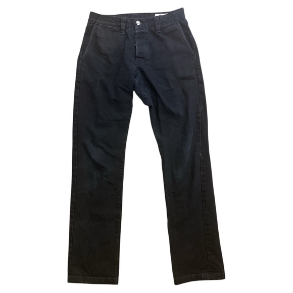 Grown Sewn Pants Mens 29x32 Black‎ Straight Button Fly Twill Chino Kax USA Blue